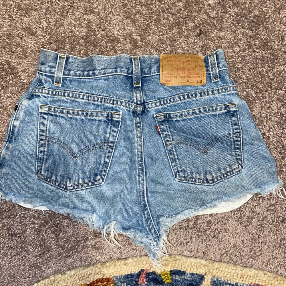 Levi’s high waisted jean shorts